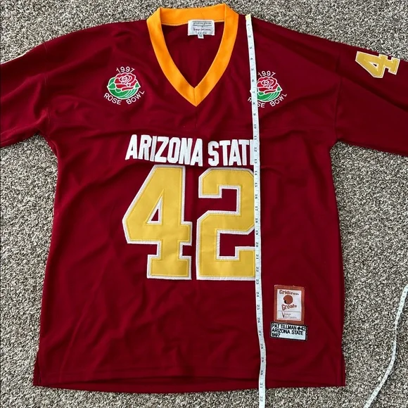 Pat Tillman Arizona State Sun Devils Rose Bowl Gridiron Greats Jersey,Sewn Sz 50 - Picture 6 of 8